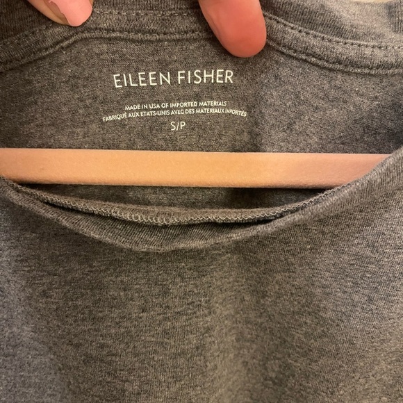 Eileen Fisher jersey cap sleeve dress gray small - Picture 8 of 9